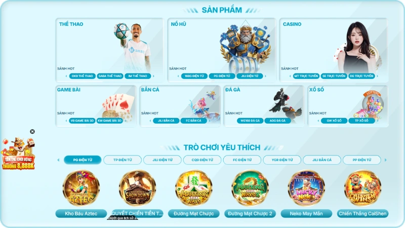 Kho game SHBET gồm thể thao casino nổ hũ bắn cá game bài xổ số esports